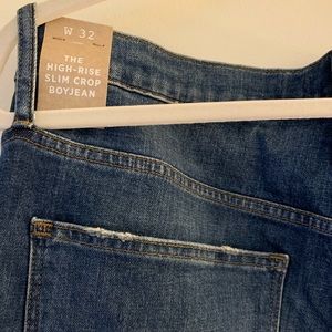 Madewell high rise slim crop boy jean